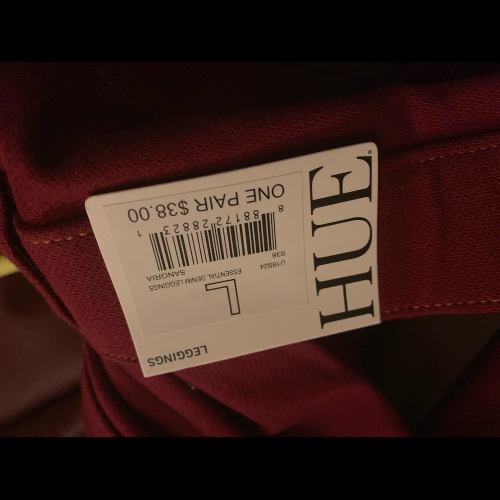 Rich Cranberry leggings. Great fit & comfortable.